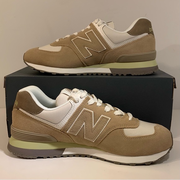 🦴 [BRAND NEW] NEW BALANCE 574 BONE WHITE MENS SHOES SIZE 9.5 SNEAKERS 🦴 - Picture 3 of 10